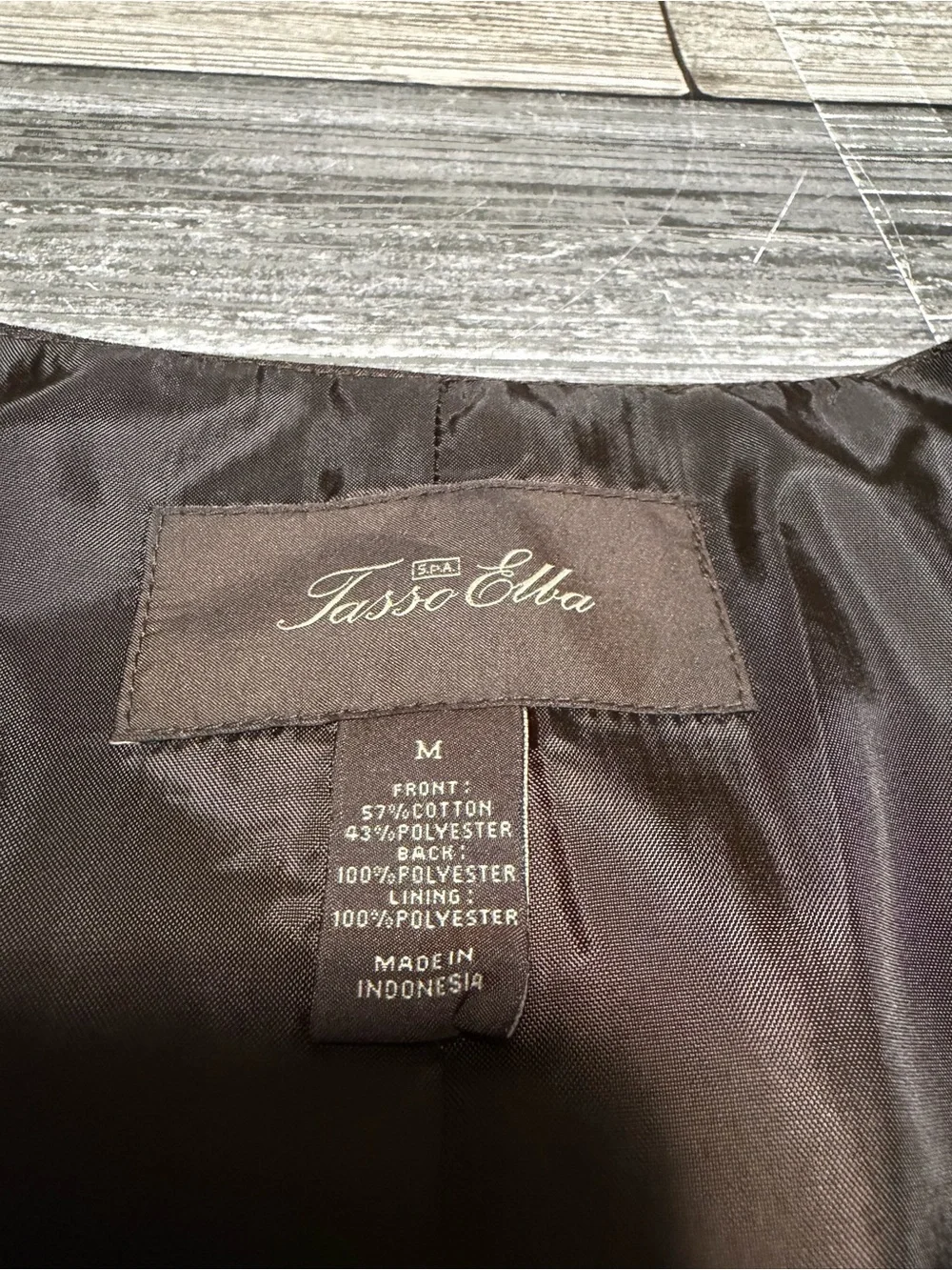 Tasso Elba Suit Vest Men’s M Brown Button Front Cotton Blend